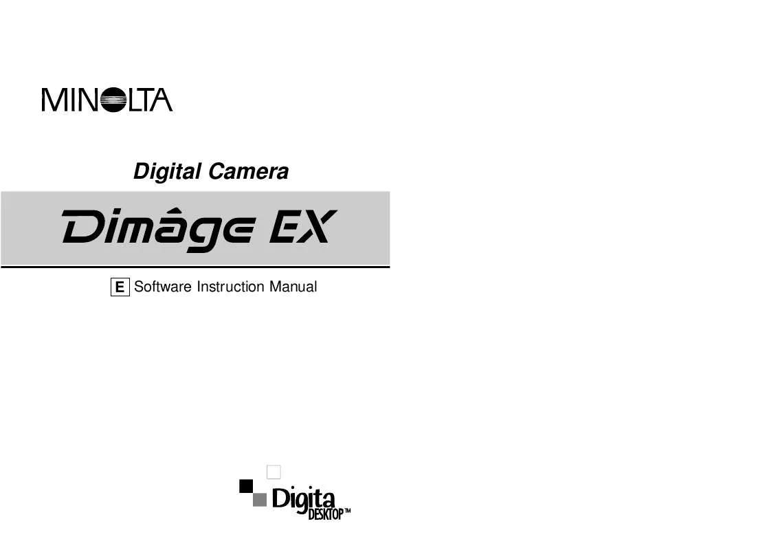 Mode d'emploi KONICA MINOLTA DIMAGE EX SOFTWARE