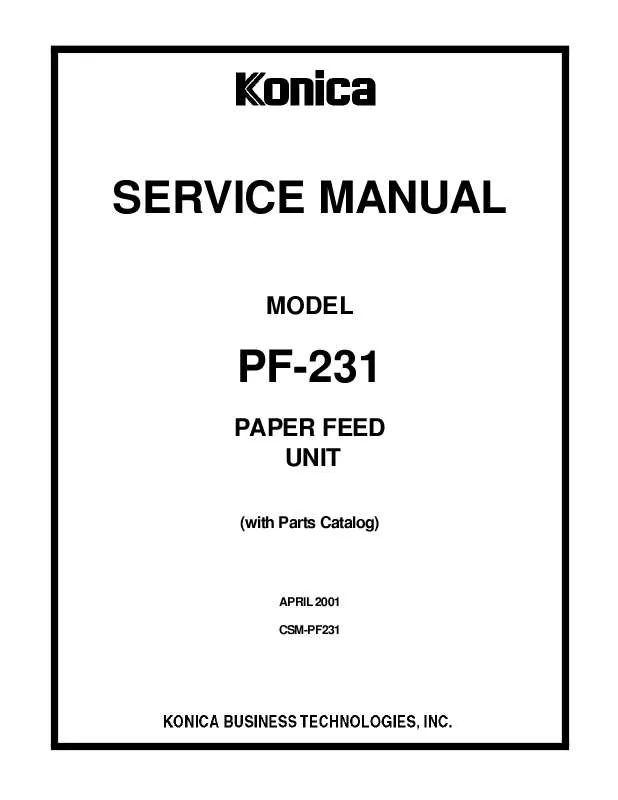 Mode d'emploi KONICA MINOLTA PF-231