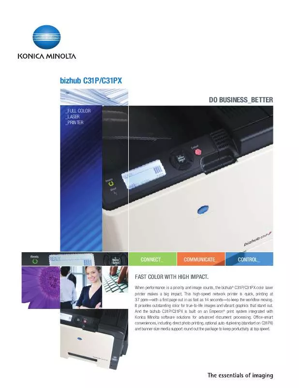 Mode d'emploi KONICA BIZHUB C31PX