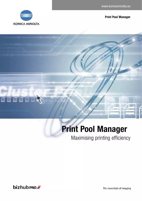 Mode d'emploi KONICA PRINT POOL MANAGER