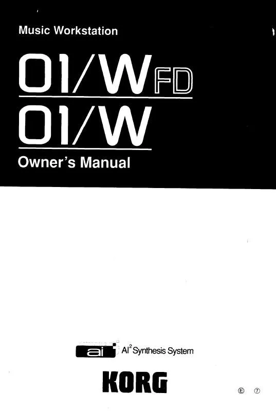 Mode d'emploi KORG 01WFD