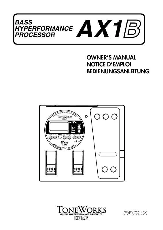 Mode d'emploi KORG AX1B