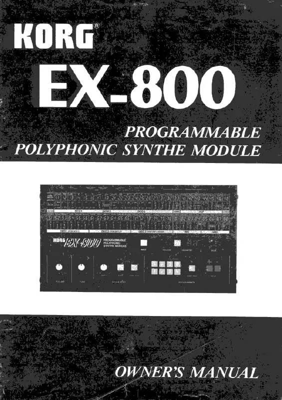 Mode d'emploi KORG EX-800