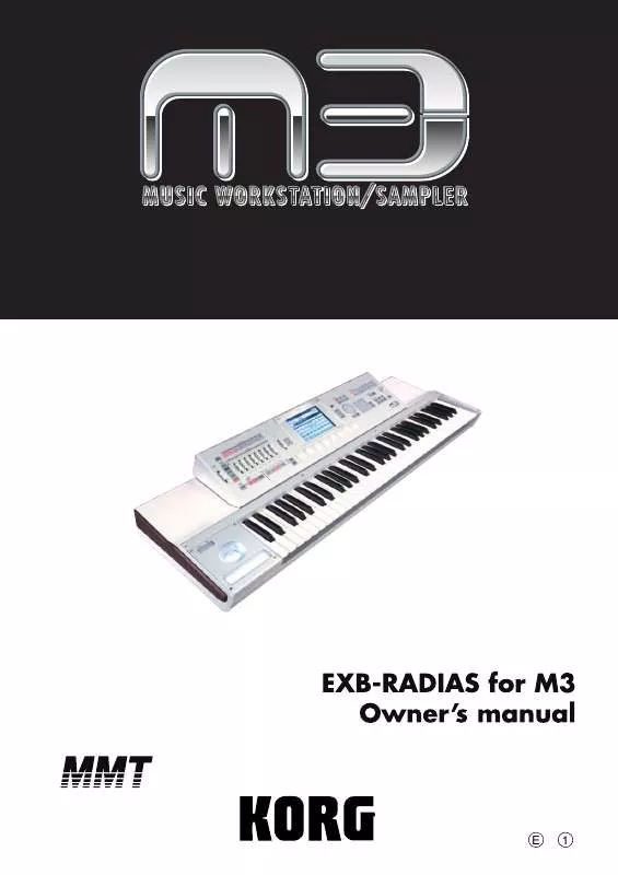 Mode d'emploi KORG EXB-RADIAS FOR M3