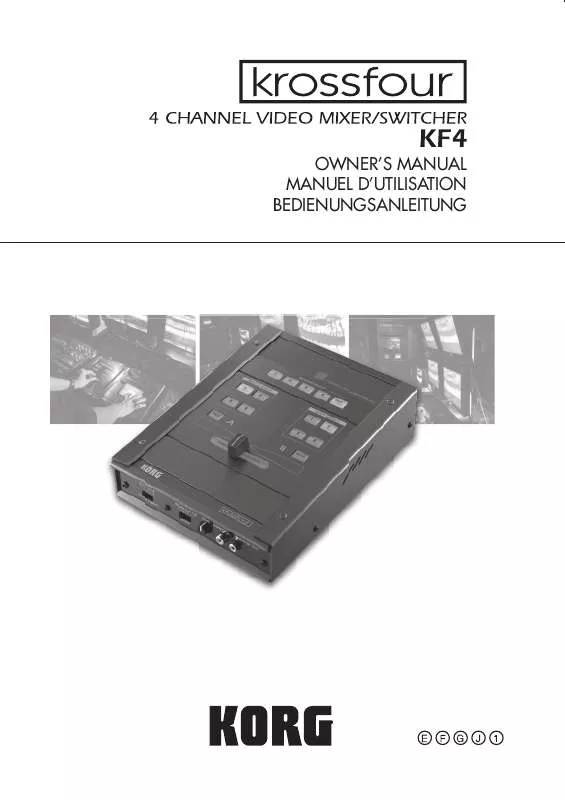 Mode d'emploi KORG KF4