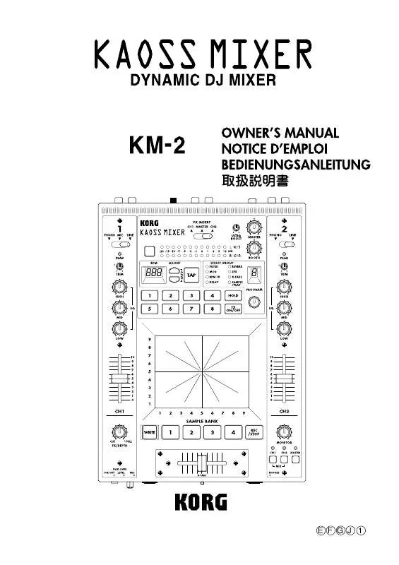 Mode d'emploi KORG KM-2