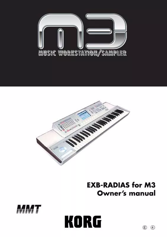 Mode d'emploi KORG M3 EXB RADIAS