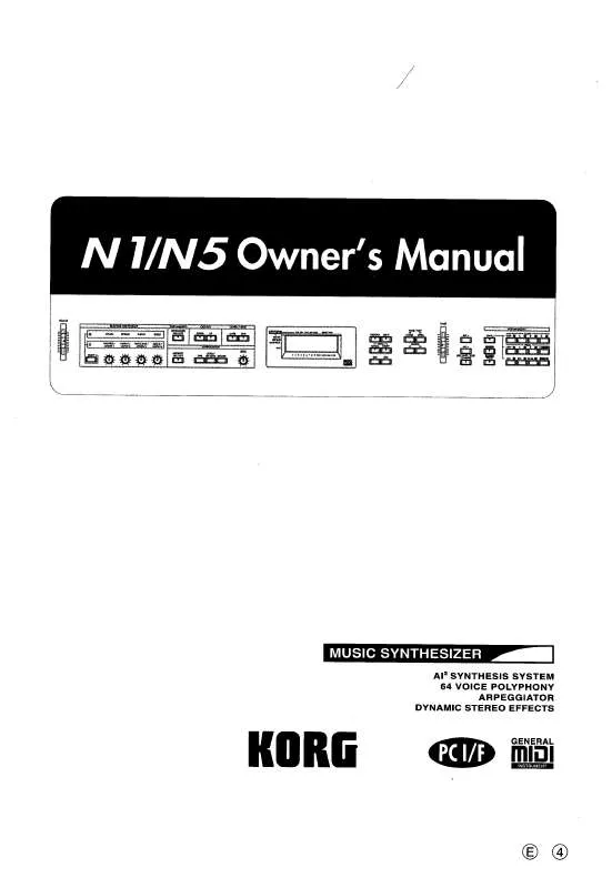 Mode d'emploi KORG N1