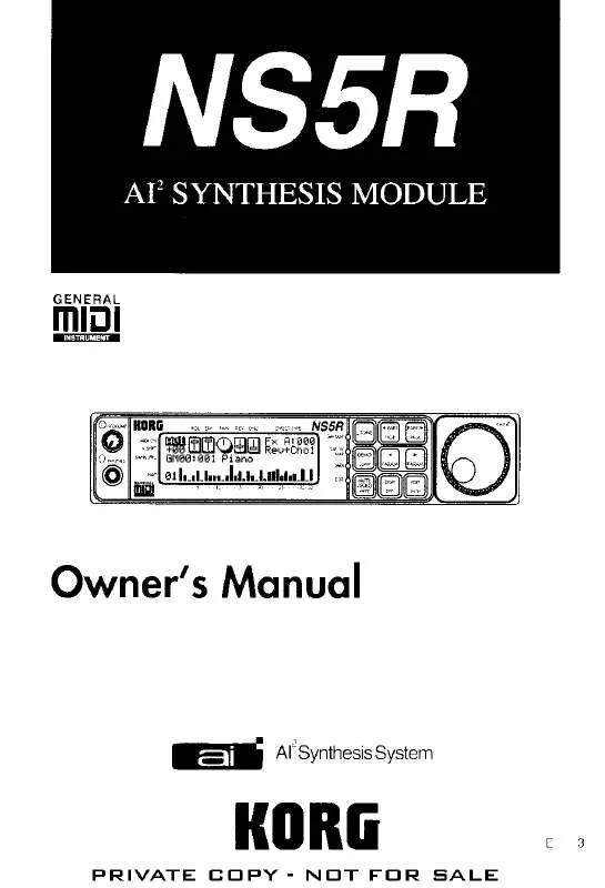 Mode d'emploi KORG NS5R