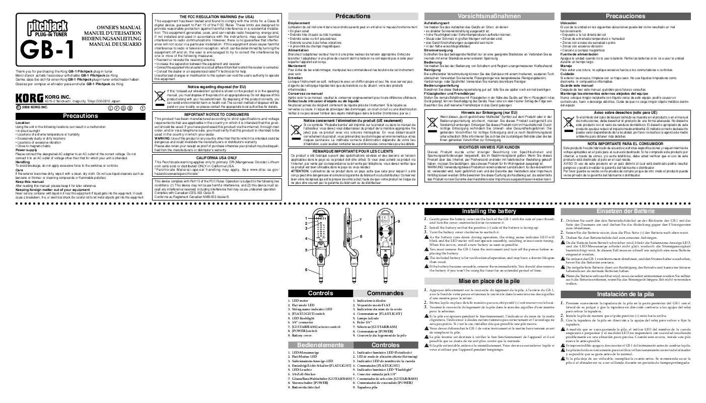 Mode d'emploi KORG PITCHJACK