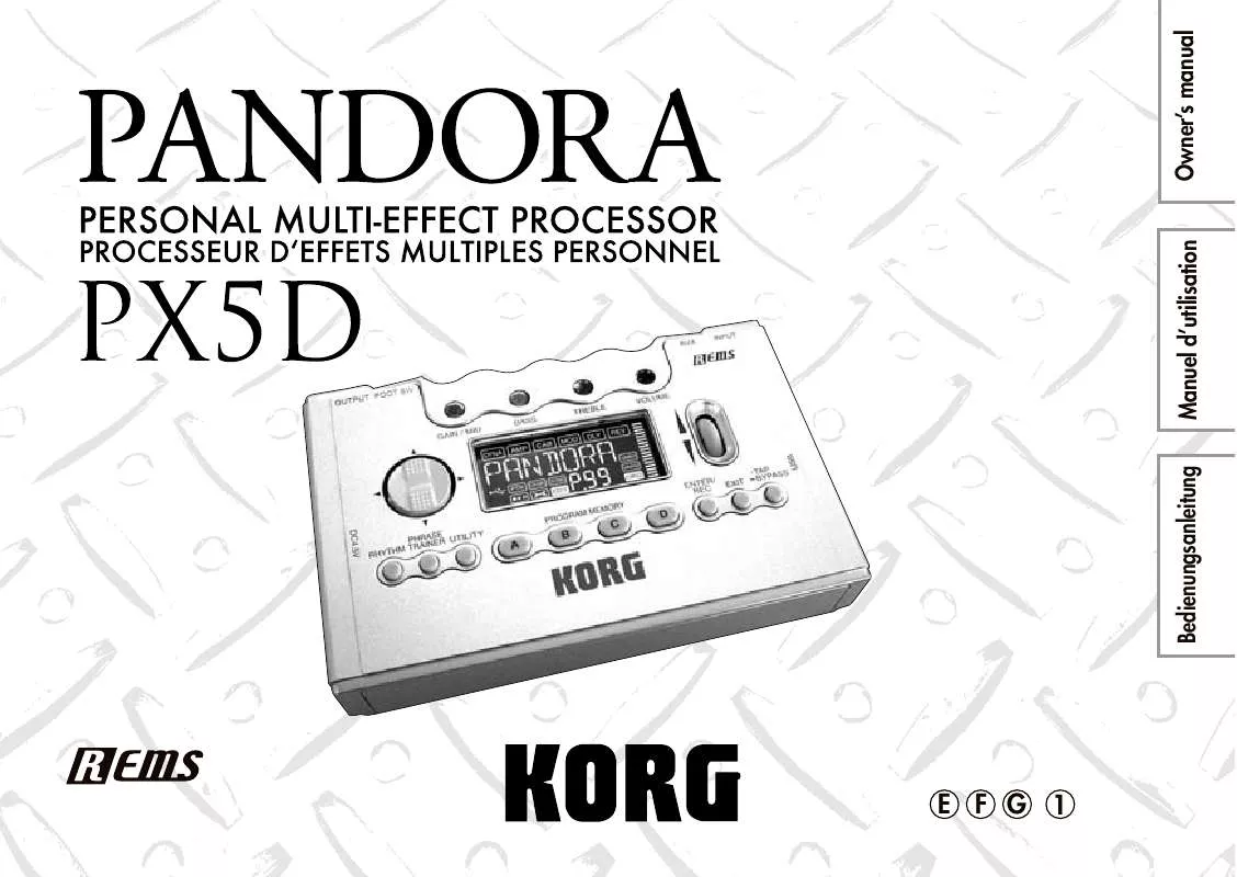 Mode d'emploi KORG PX5D