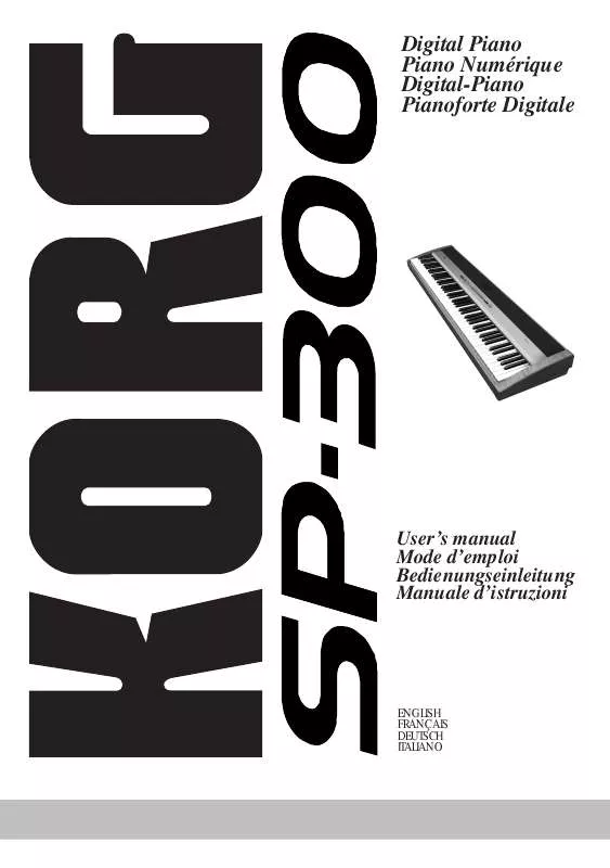 Mode d'emploi KORG SP300