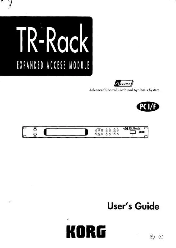 Mode d'emploi KORG TR-RACK