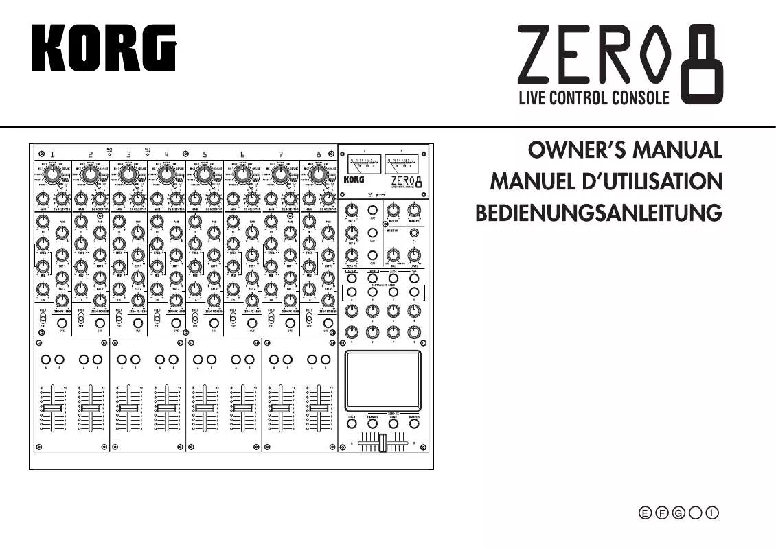 Mode d'emploi KORG ZERO 8