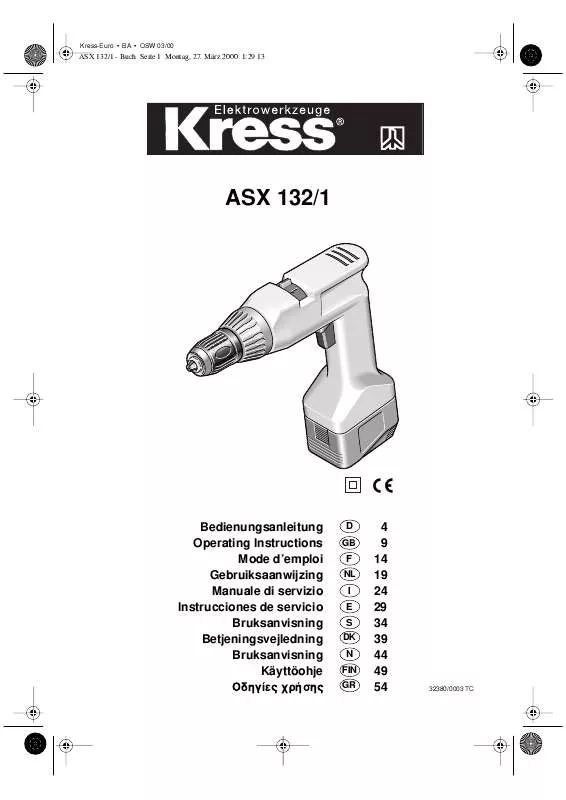 Mode d'emploi KRESS ASX 132-1