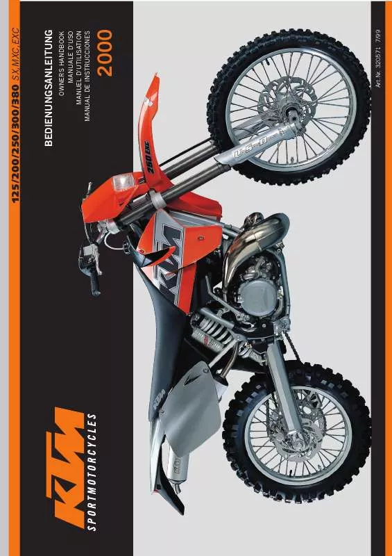 Mode d'emploi KTM 125 MXC