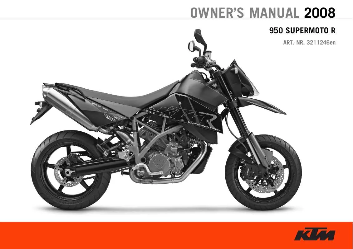 Mode d'emploi KTM 990 SUPERMOTO R