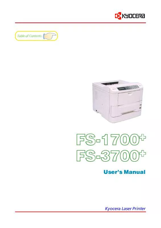 Mode d'emploi KYOCERA FS-3700+