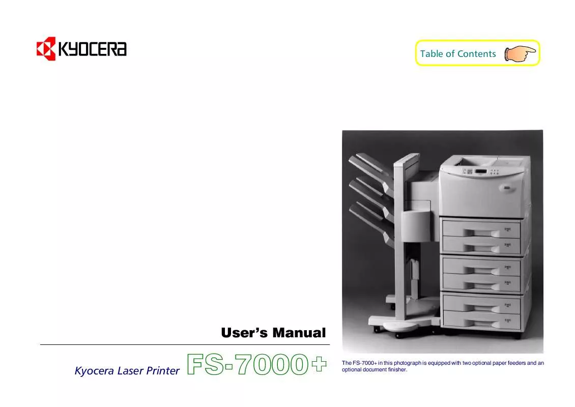 Mode d'emploi KYOCERA FS-7000+