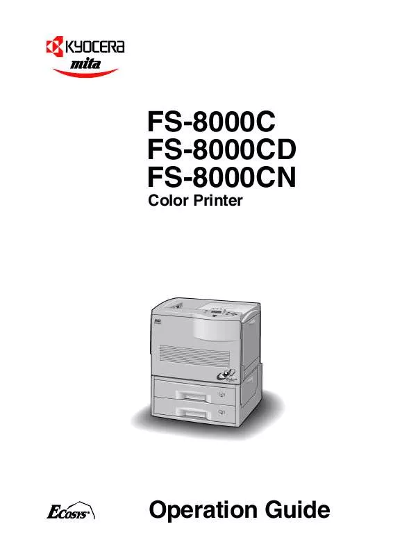 Mode d'emploi KYOCERA FS-8000CD