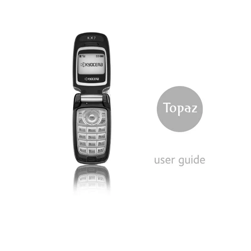 Mode d'emploi KYOCERA TOPAZ KX7