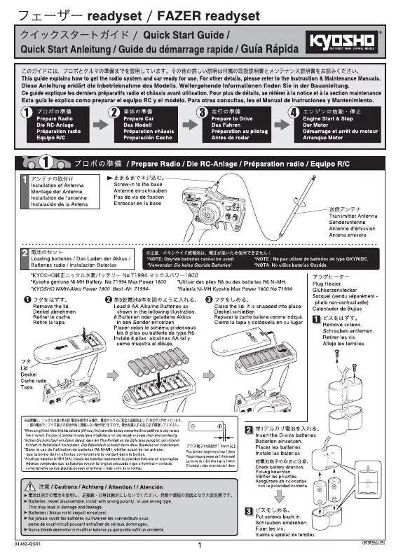 Mode d'emploi KYOSHO FAZER READY