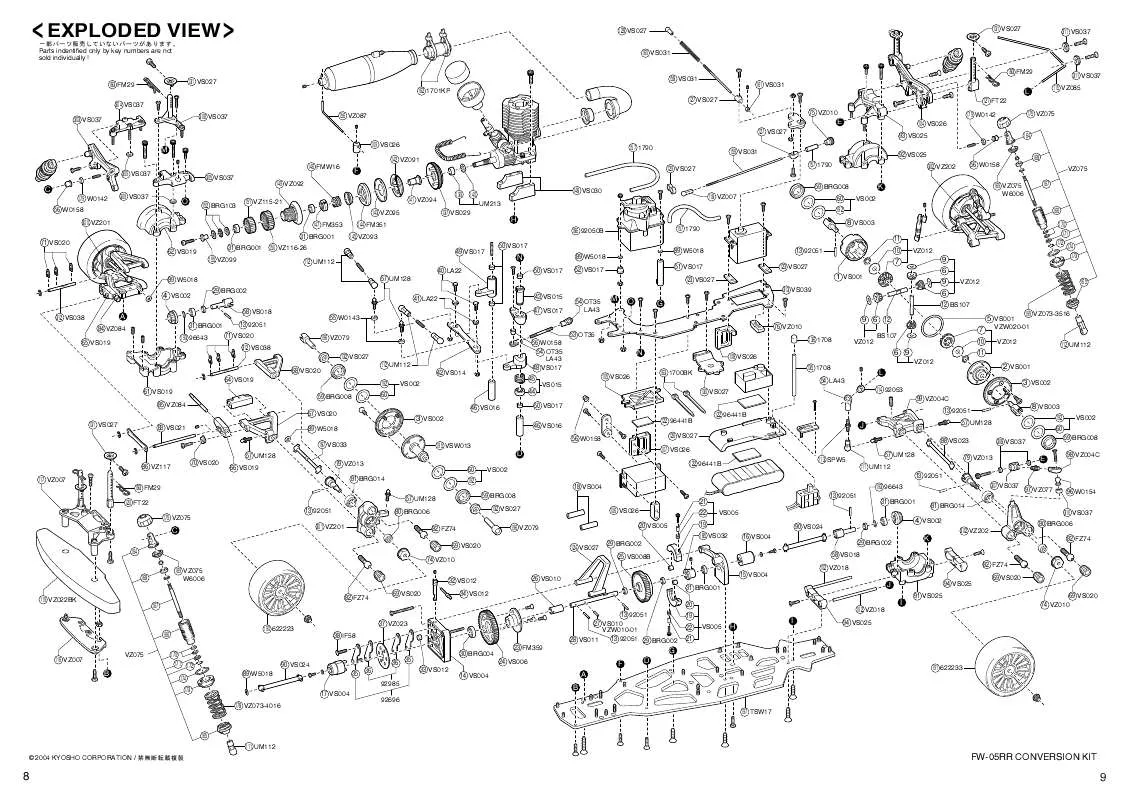 Mode d'emploi KYOSHO FW05RR CONVERSION KIT