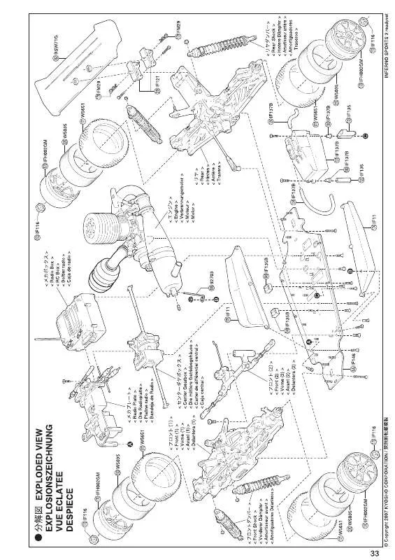 Mode d'emploi KYOSHO INFERNO SPORTS 3