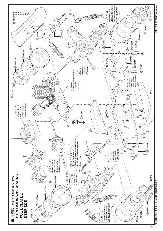 Mode d'emploi KYOSHO INFERNO US SPORTS READYSET