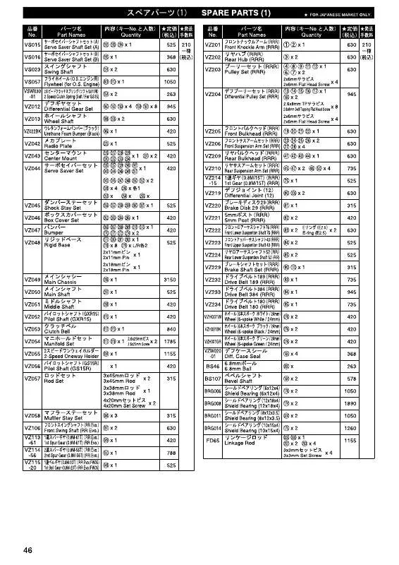 Mode d'emploi KYOSHO V-ONE 3