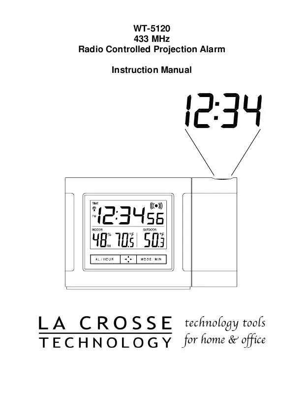 Mode d'emploi LA CROSS TECHNOLOGY WT-5120