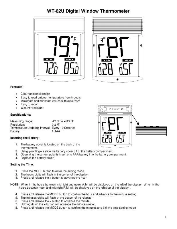 Mode d'emploi LA CROSSE TECHNOLOGY KCOMBO1 WS-9013U