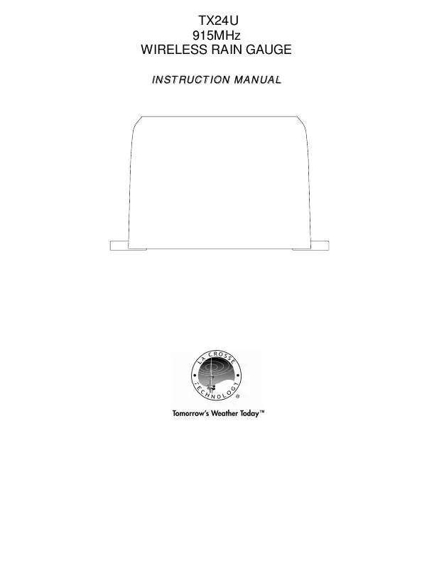 Mode d'emploi LA CROSSE TECHNOLOGY TX24U-IT