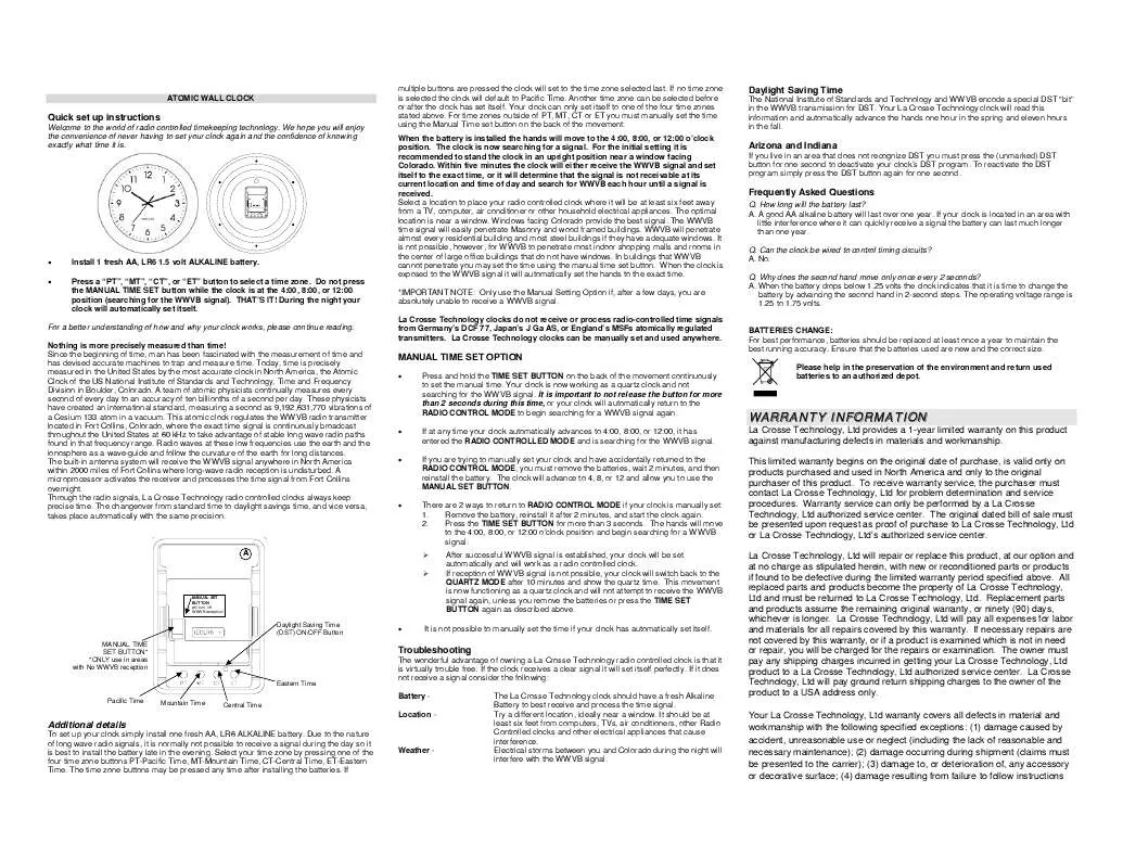 Mode d'emploi LA CROSSE TECHNOLOGY WT-3141B