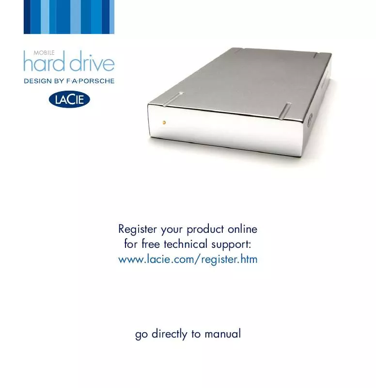 Mode d'emploi LACIE MOBILE HARD DRIVE