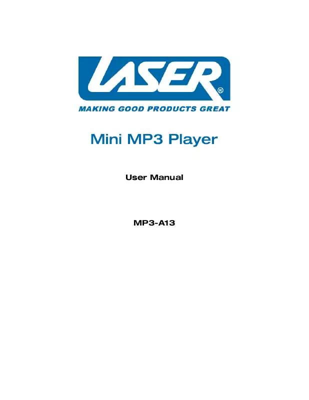 Mode d'emploi LASER MP3-A13