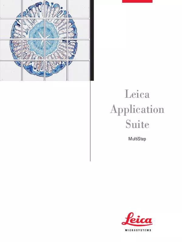 Mode d'emploi LEICA APPLICATION SUITE MULTISTEP