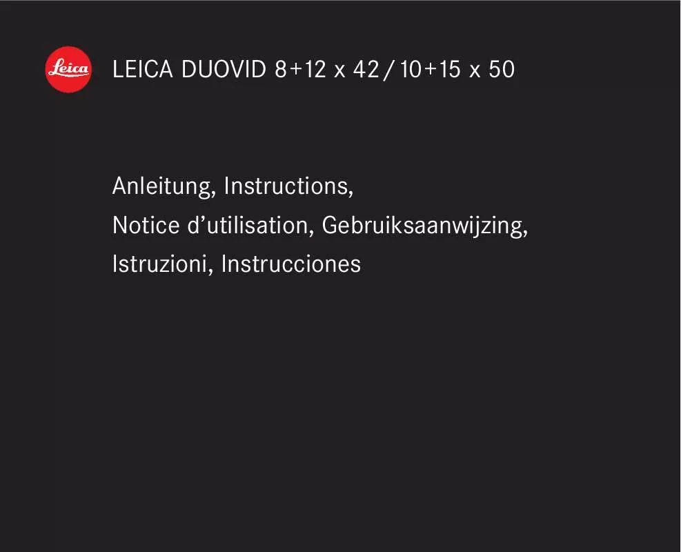 Mode d'emploi LEICA DUOVID 8 PLUS 12X42