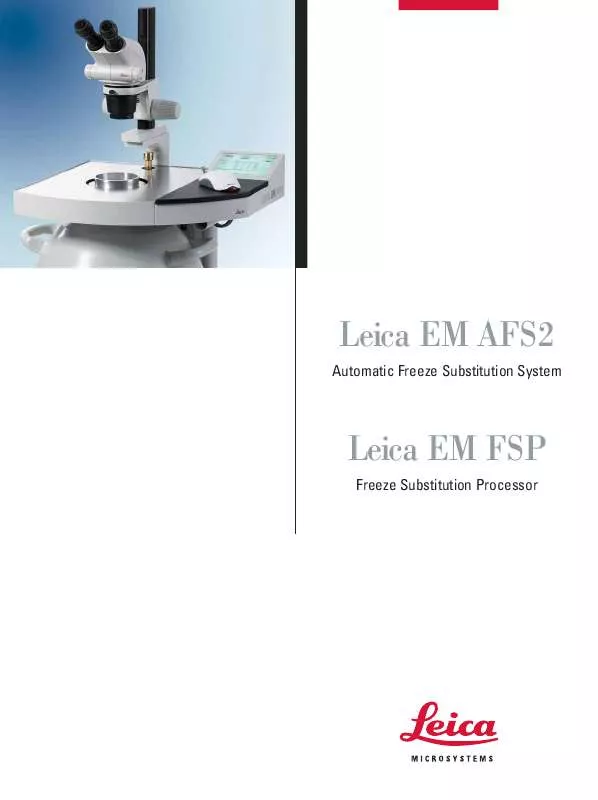 Mode d'emploi LEICA EM AFS2