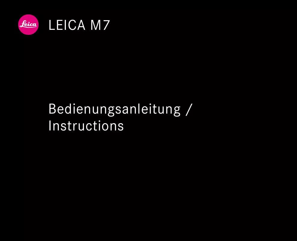 Mode d'emploi LEICA M7