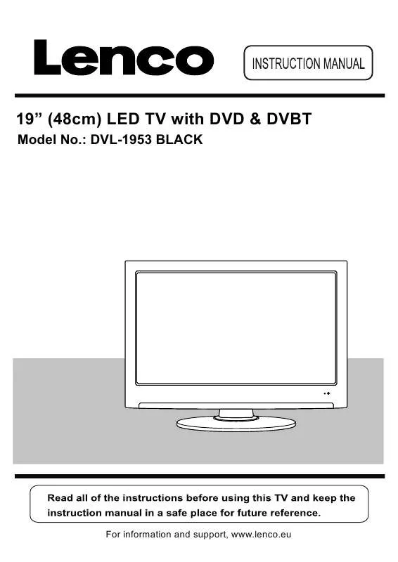 Mode d'emploi LENCO DVL-1953 BLACK