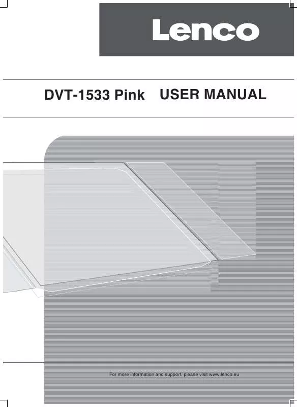 Mode d'emploi LENCO DVT-1533