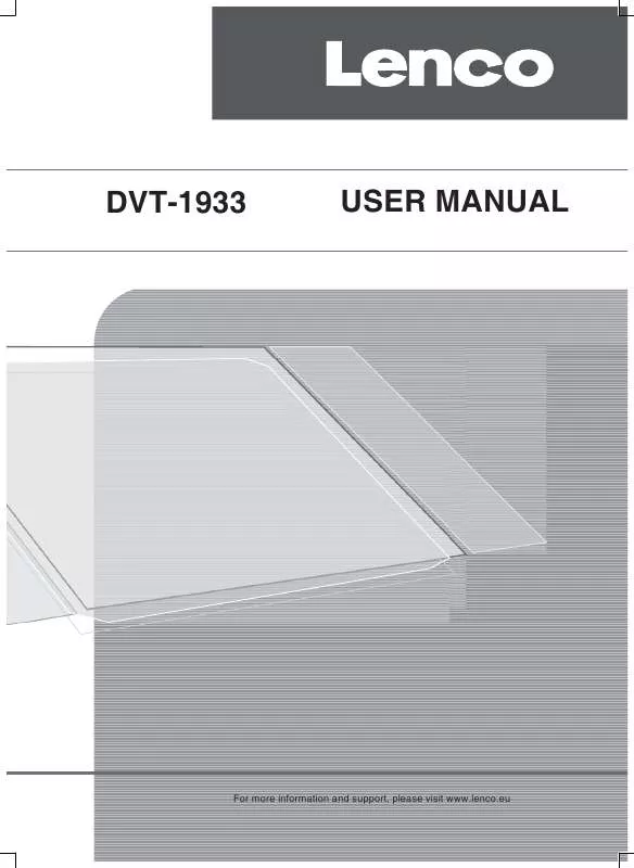 Mode d'emploi LENCO DVT-1933