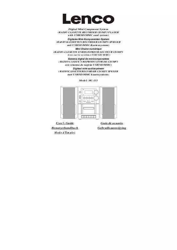 Mode d'emploi LENCO MC-133 MP3