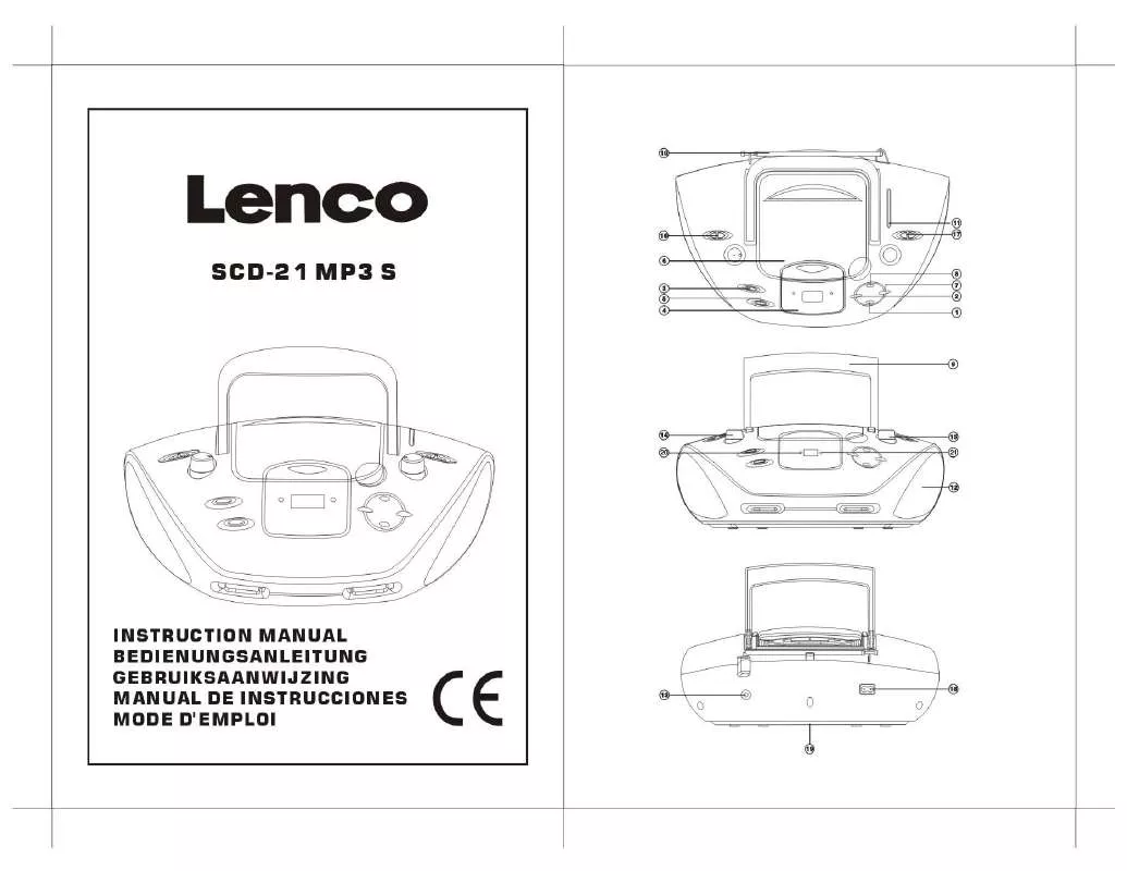 Mode d'emploi LENCO SCD-21