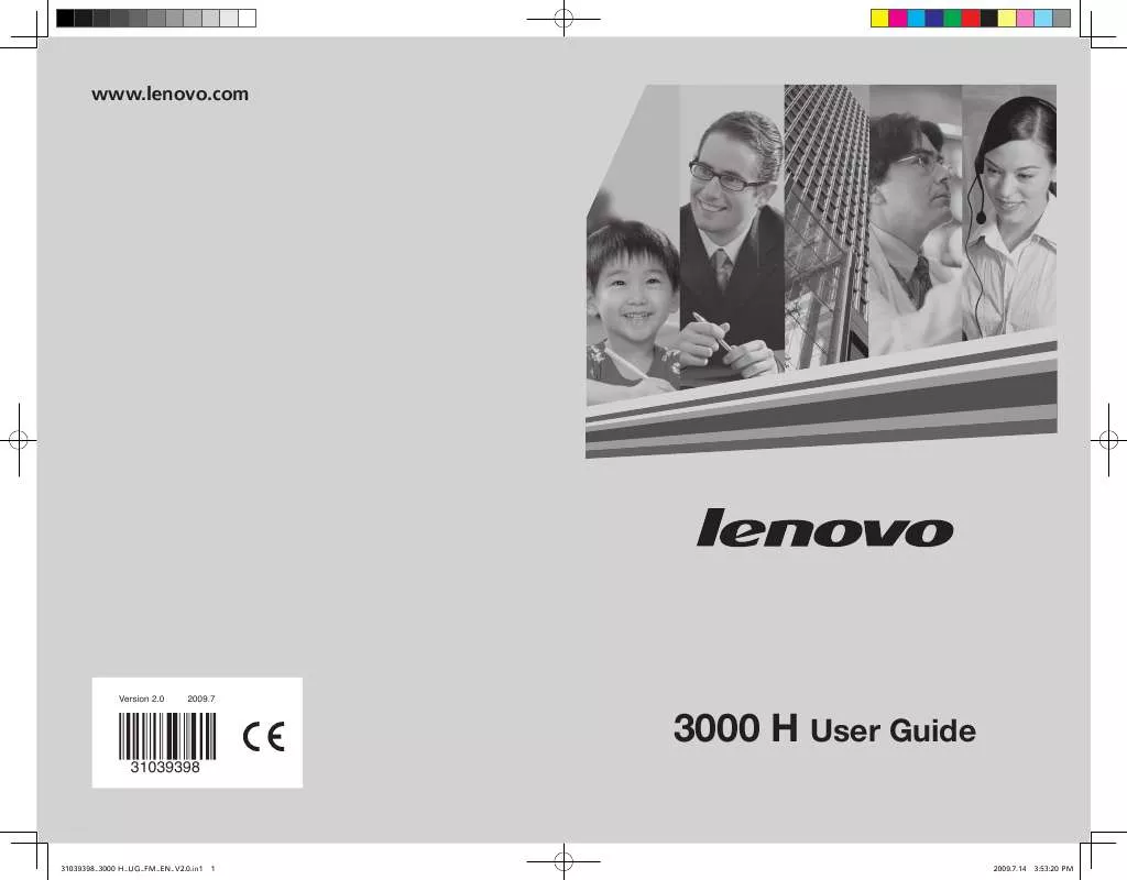 Mode d'emploi LENOVO 3000 H230