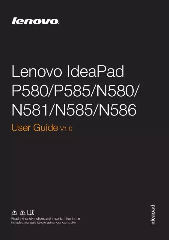 Mode d'emploi LENOVO IDEAPAD P580