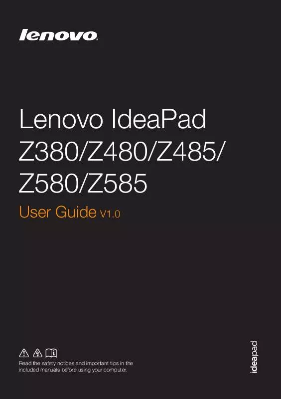 Mode d'emploi LENOVO IDEAPAD Z380