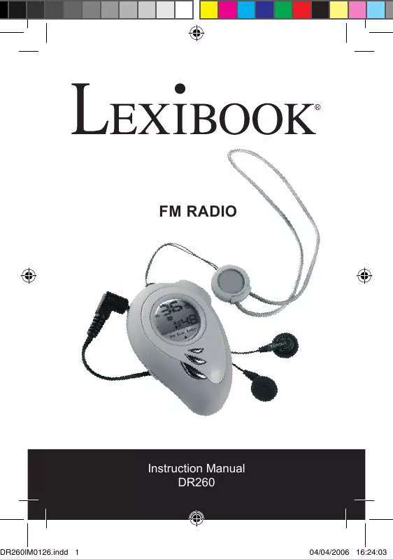 Mode d'emploi LEXIBOOK DR260