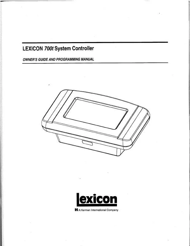 Mode d'emploi LEXICON 700T